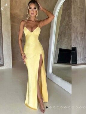 Babyboo Isobel Maxi Dress In Lemon